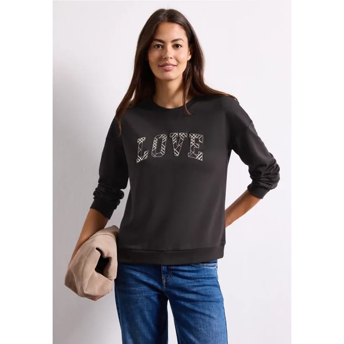 Shirt met lange mouwen en Wording Artwork