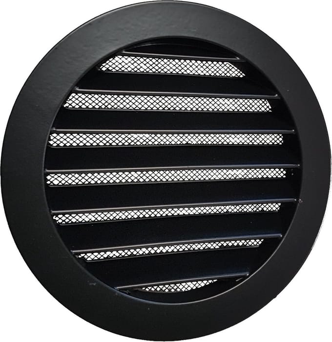 Weerbestendig Rooster Ø 150 mm Aluminium Zwart voor Buitentoepassingen