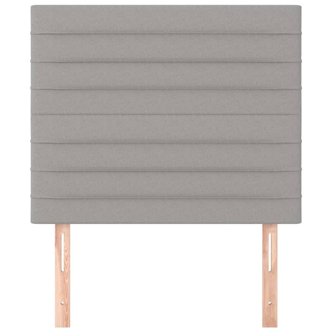vidaXL - Hoofdbord - lichtgrijs - 90x5x118/128 - cm - stof