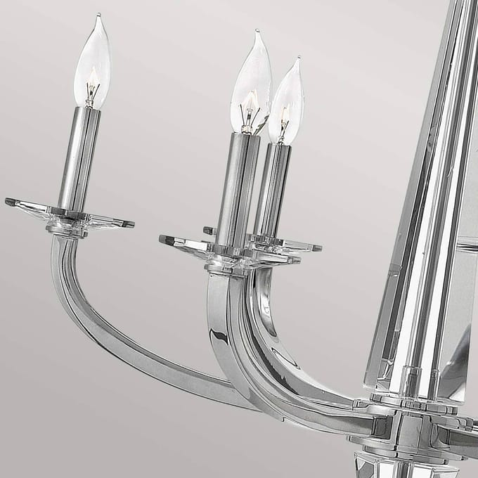 Hinkley LED Kroonluchter | 6X E14 Max 60W | Dimbaar | Polished Nickel
