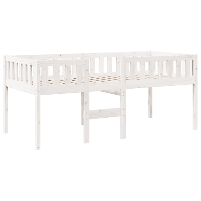 vidaXL - Kinderbed - zonder - matras - massief - grenenhout - wit - 90x190 - cm