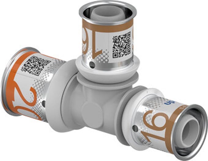 Uponor S-press Plus PSSU T-stuk - 20x16x16mm composiet