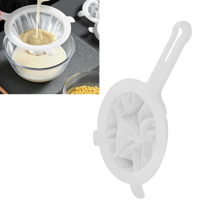 Filtre à lait de soja en PP polyester 200 mailles, tamis en plastique à mailles fines, facile à utiliser white