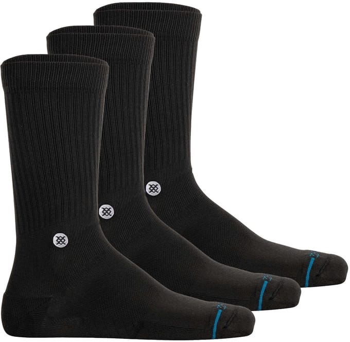 Stance unisex casual 3P sokken icon zwart