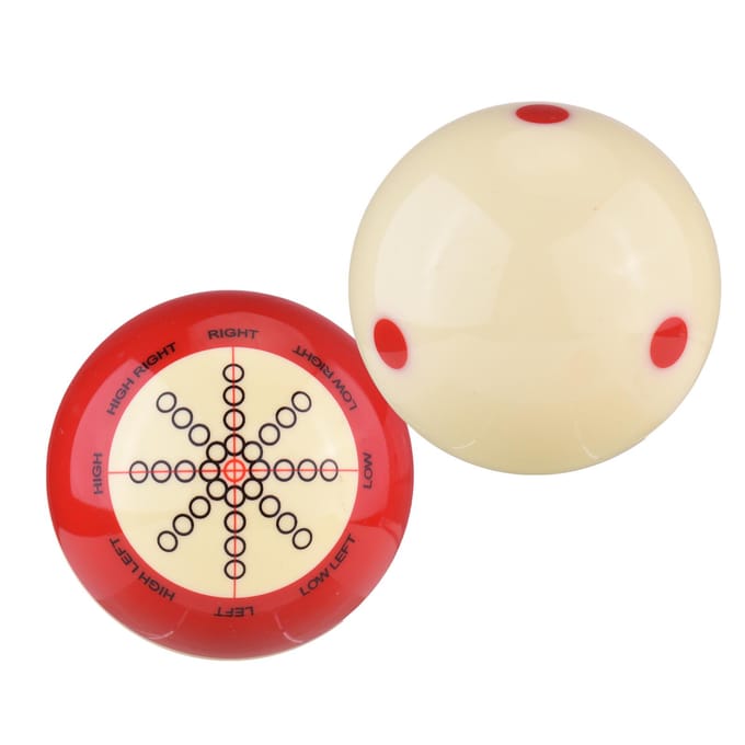 2pcs Rouge Blanc Résine Billard Entraînement Balle de Queue Billard Balle d'Entraînement Pratique Artéfact 1 Point Rouge beige