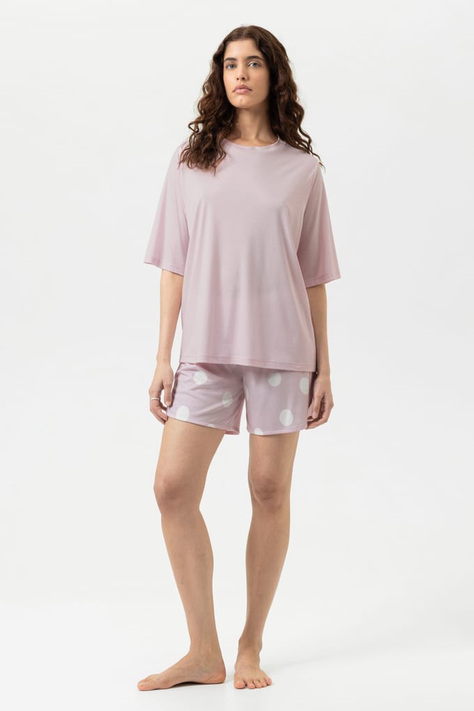 Korte pyjama Serie Pretty Dots Pink Parfait