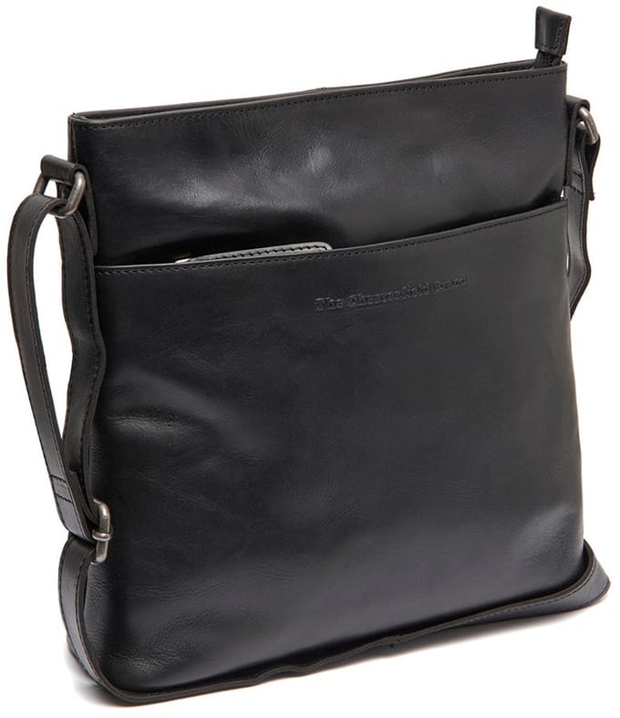 Chesterfield Lunton Waxed Pull Up Schoudertas - Zwart