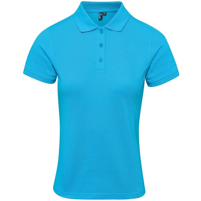 Premier Dames/dames Coolchecker Plus Piqu Polo met CoolPlus (Turquoise)