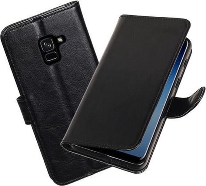 BestCases - Zwart Portemonnee booktype hoesje Samsung Galaxy A8 Plus 2018