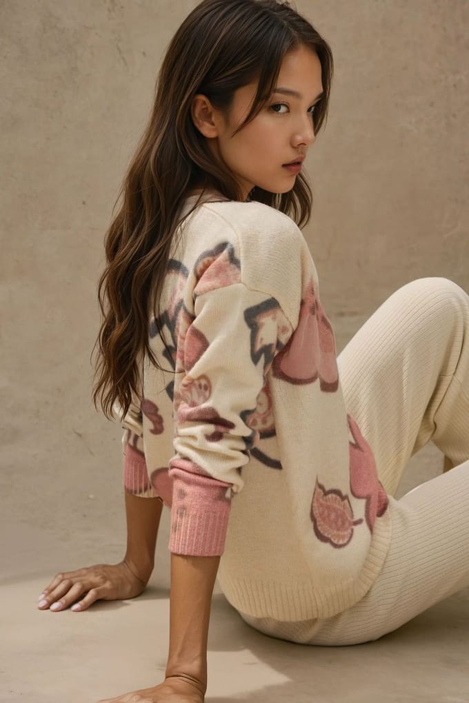 Bloemen Jacquard Cardigan