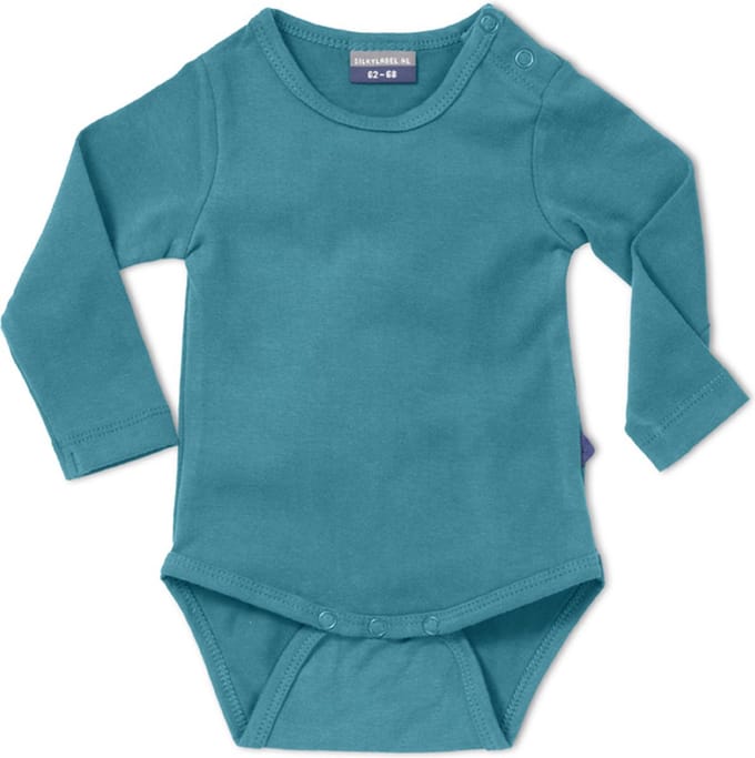 Silky Label romper maroc blue - lange mouw - maat 62/68 - blauw