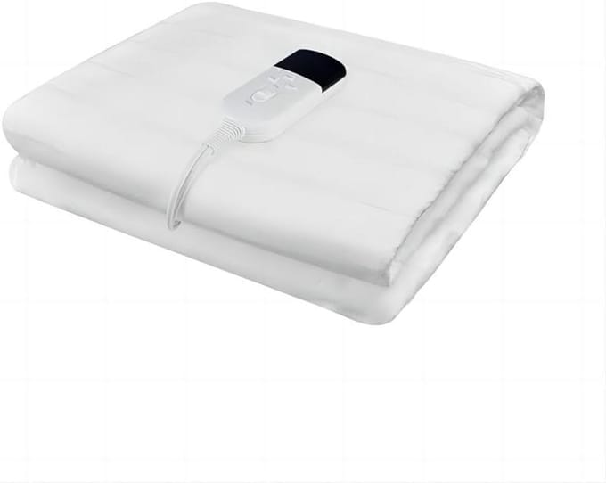 Elektrische deken - Verwarmingsmat - Bed verwarmen - Met timerfunctie - 160 x 130 cm - Wit