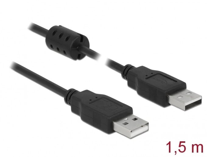 Delock Cable USB 2.0 Type-A male > USB 2.0 Type-A male 1.5 m black