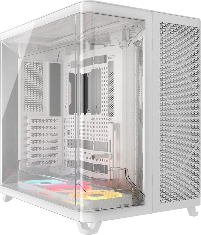 Corsair AIR 5400 LX-R LINK White - Case - Miditower - Wit