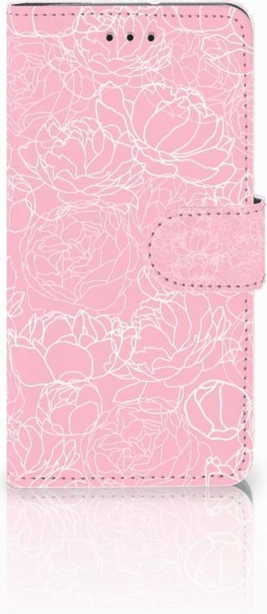 Motorola Moto G7 Play Hoesje White Flowers