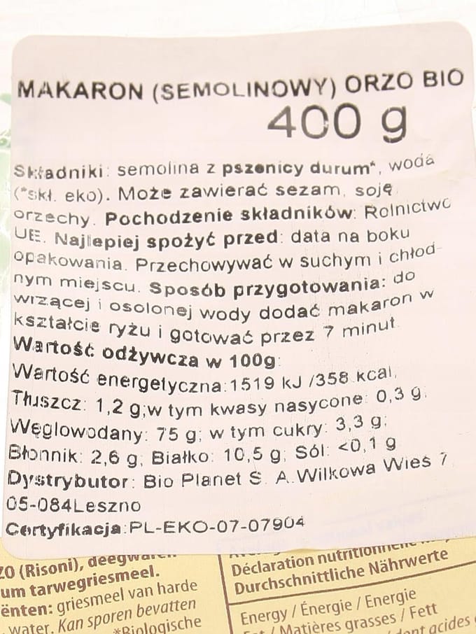 La Bio Idea Orzo risoni 400 gram