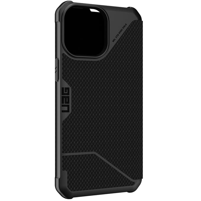 UAG Metropolis Bookcase voor de Apple iPhone 13 Pro Max - Kevlar Black