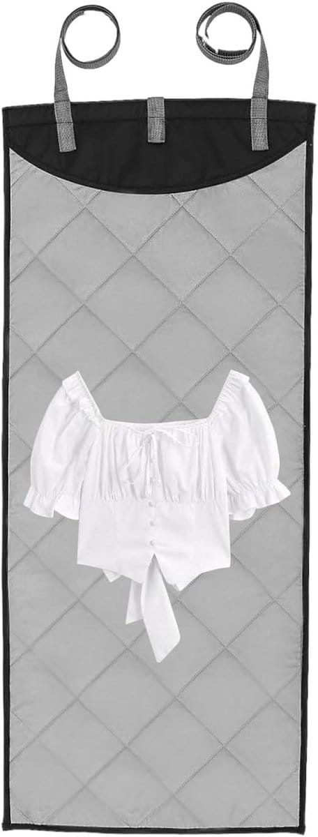Strijkmat Deur - Stoomkussen Hittebestendig - Kleding Stomen - Verstelbare Riem - 115x48 cm - Grijs