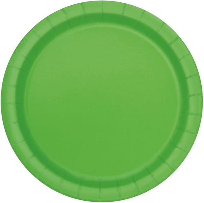 UNIQUE - Set ronde limoen bordjes 18 cm