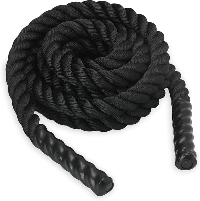 Conditionerings Touw - Trainings Touw - Kracht Uithoudingsvermogen - Duurzaam Polyester - 5.5 Meter - Zwart