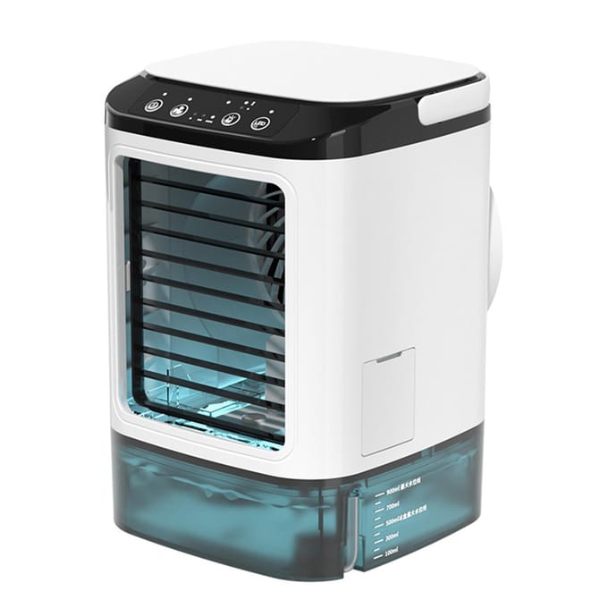 Verdampingsluchtkoeler Moeraskoeler Draagbare Airconditioner Ventilator 3 Windsnelheden voor Thuis black