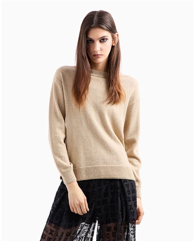 Armani Exchange 6dym2c_ym2fz Trui Beige XS Vrouw