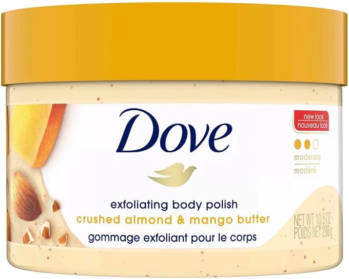 Dove Crushed Almond & Mango Butter Exfoliating Body Scrub - Lichaamsscrub - Bad & Douche - 298g
