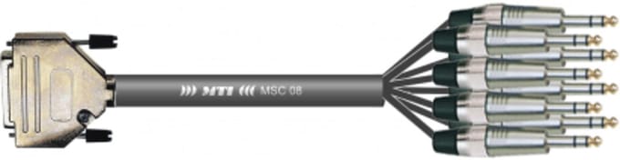 MUSIC STORE Studio Multicore/Eco 8/25-Kl. 1,5m / D-Sub 25 <> jack sym - Analoge multicore kabel