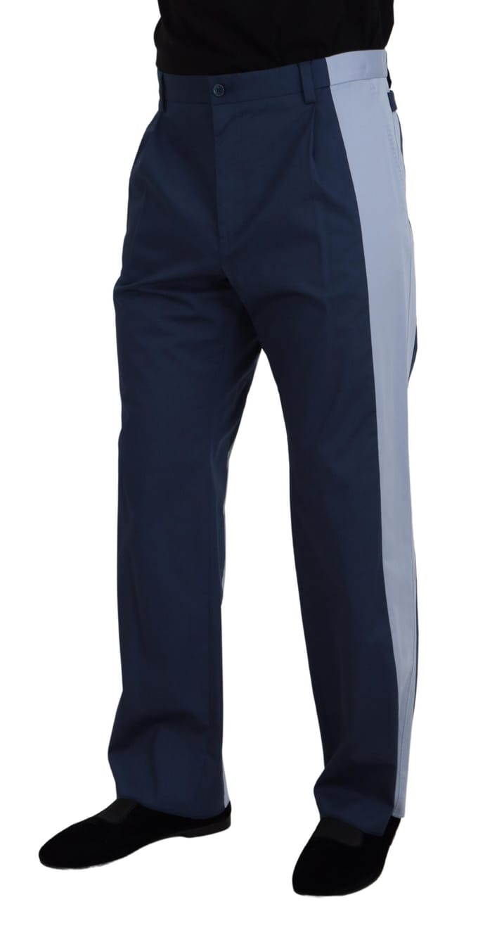 Klassieke Plissé Broek Navy Blauw