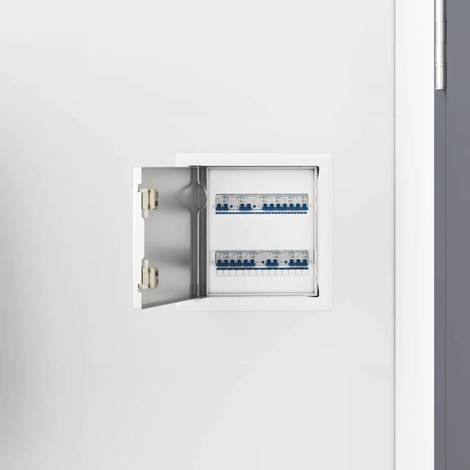 vidaXL - Access - Panel - 2 - st - Wit - 23 - x - 23 - x - 3 - cm - Staal
