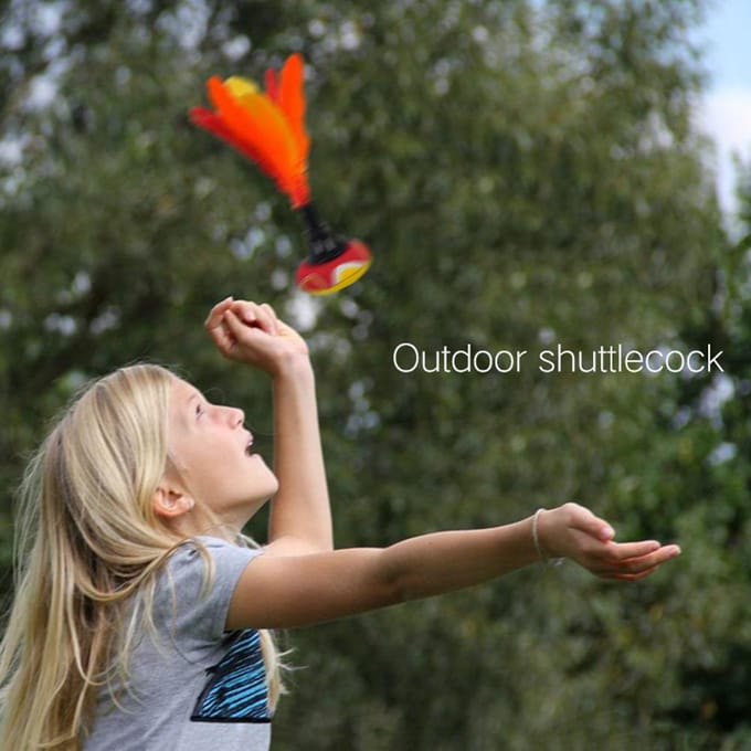Neopreen Hand Shuttlecock Strandvermaak Indiaca Veerbal Hand Badminton red