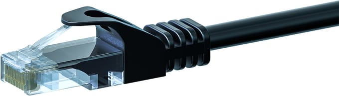 Danicom UTP CAT5e patchkabel - 2 meter zwart - 100% koper - netwerkkabel - internetkabel - UTP kabel - RJ45 - 1000 mbit/s