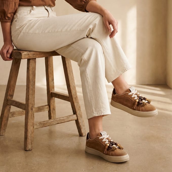 Tamaris Sneakers bruin Suede - Maat 41