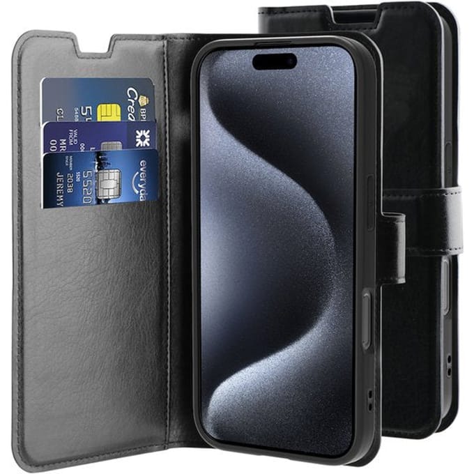 Behello Bookcover iPhone 16 Pro Max Gel - Zwart