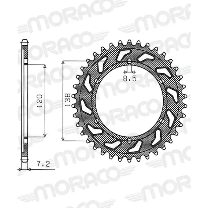 Motorfiets kroon Supersprox JTR312-40 # 1-4514-40 # 50-29005-40