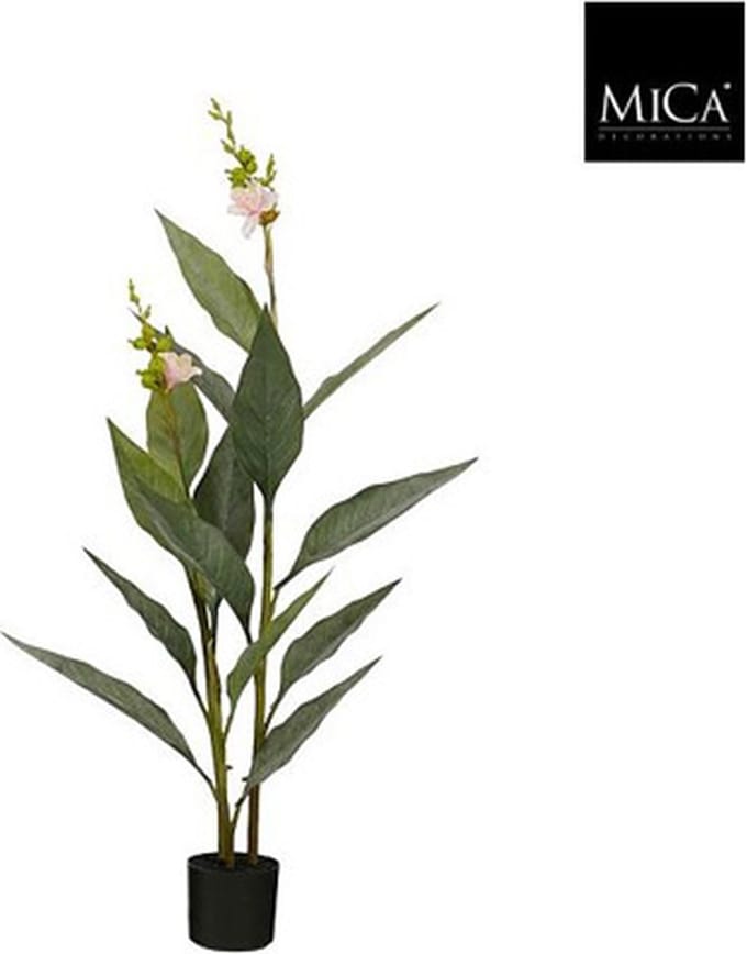 Mica Decorations Canna in pot lichtroze - 115 x 46 cm