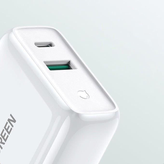 Ugreen - snelle - USB Type C / USB - 36 - W - Quick - Charge - 4.0 - Power - Delivery - witte - oplader - (60468 - CD170)