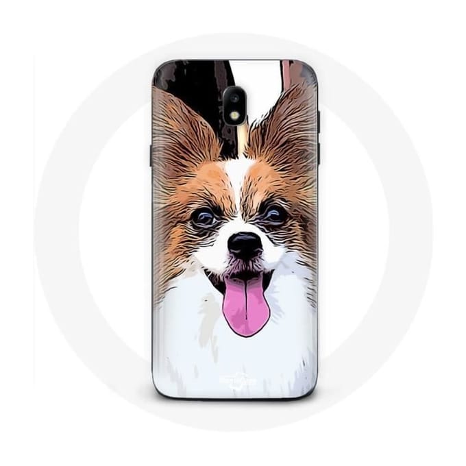 Coque pour samsung galaxy S4 Épagneul nain continental papillon Chiot Blanc et marron