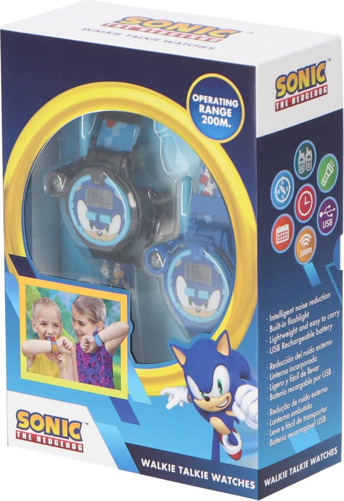 Sega Sonic Walkie Talkie horloges - Set - 200 mtr. bereik