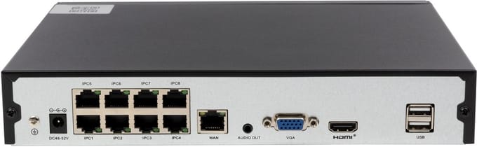 Teceye PoE Recorder 500GB – 8CH NVR – Universeel – Voor IP Camera Beveiliging - POE - Universeel