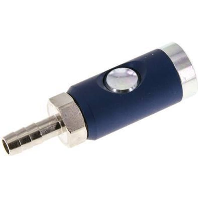 Gehard staal DN 7.4 Safety Luchtkoppeling Snelkoppeling met Drukknop 9 mm Slangpilaar