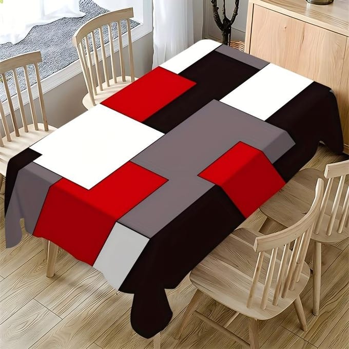 1 pièce Nappe Géométrique Rectangulaire 100% Polyester Nappe pour Restaurant, Bureau, Bureau d'Écriture, Décoration de Maison 145X200CM