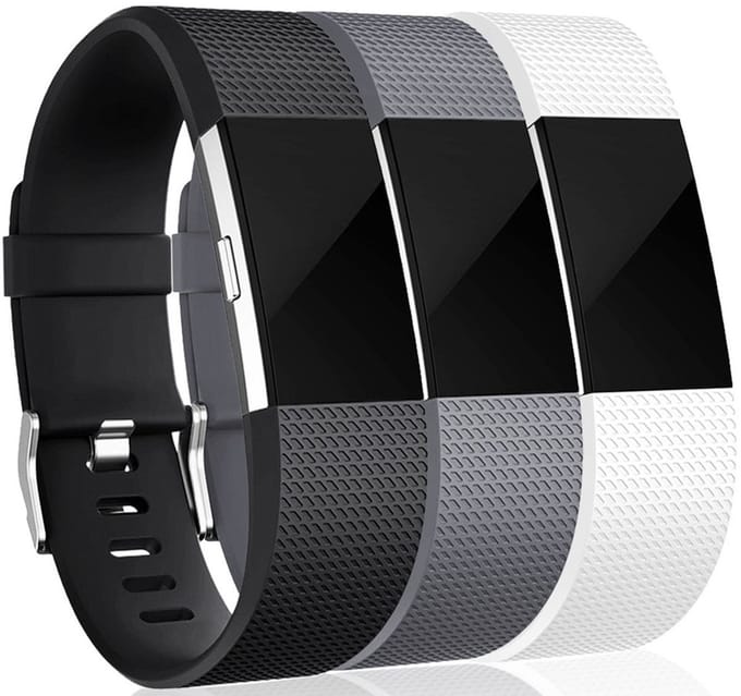 Fitbit Charge 2 armband siliconen 3-pack (S)