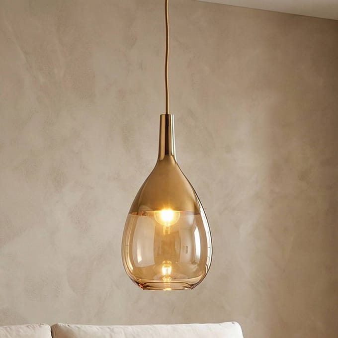 EBB & FLOW Lute S hanglamp goud goud-rook