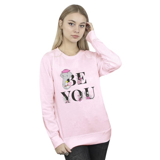 Disney Dames/Dames Dumbo Be You Sweatshirt (Baby Roze)