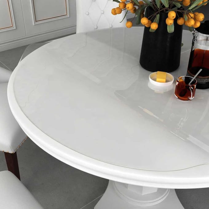 vidaXL - Tafelbeschermer - Ø70 - cm - 1,6 - mm - PVC - transparant