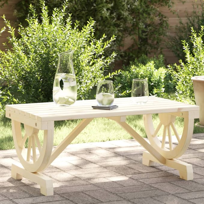 vidaXL - Tuintafel - 90x50x40 - cm - massief - vurenhout