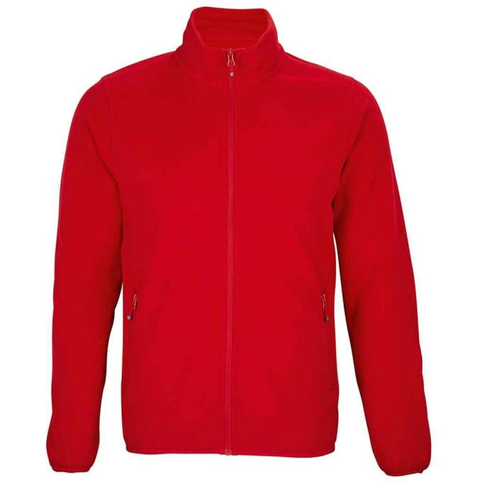 SOLS Heren Factor Fleecejack met rits (Rood)