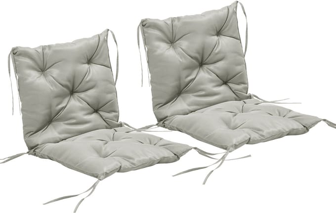 Outsunny Outdoor zitkussen set-Polyester, schuim-98L x 50B x 8H cm-Lichtgrijs