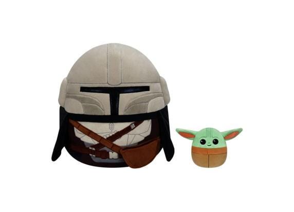 Squishmallows Mandalorian 30cm met Grogu 8,50cm